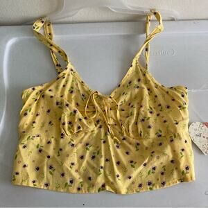 Self esteem yellow crop top